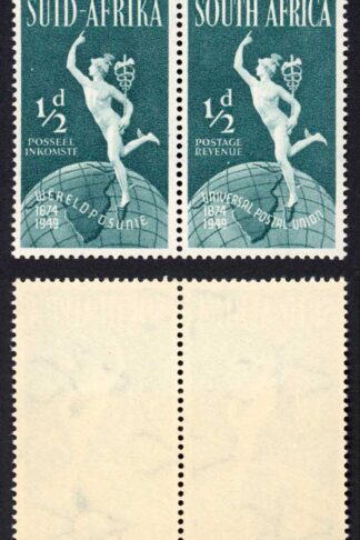 South Africa SG128 1/2d UPU R4/3 White Dot at left U/M