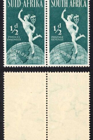 South Africa SG128 1/2d UPU R4/3 White Dot at left U/M