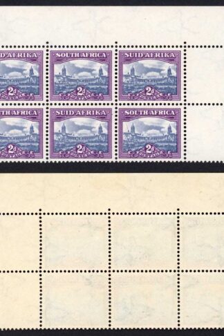 South Africa SG134 2d Blue and Violet R2/20 Smoking Chimney at left U/M