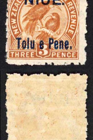Niue SG13 3d Yellow-brown with Opt M/M Cat 11