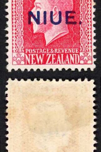Niue SG14 6d Rose-red with Opt M/M Cat 16