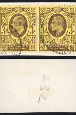 KEVII SG232 3d Dull Purple/orange yellow DLR (ord) Fine used Pair Cat 36+ pounds