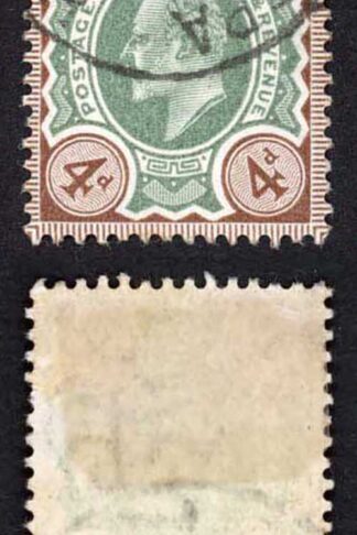 KEVII SG235 4d Green and Grey-brown Pair Central CDS Cat 70+ pounds