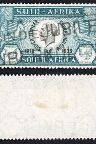South Africa SG65a 1/2d Variety CLEFT SKULL Flaw