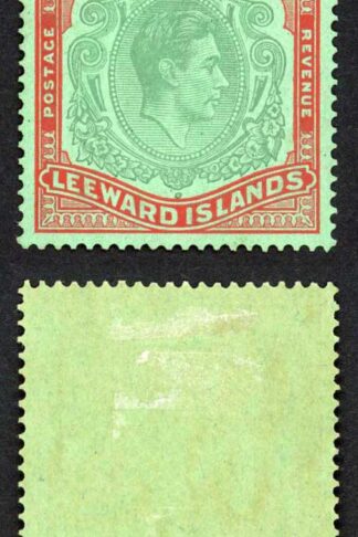 Leeward Is SG113b 10/- Green and red/green M/M Cat 150 pounds