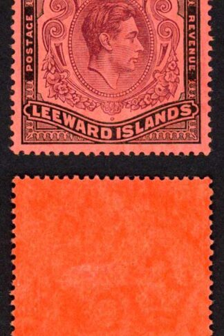 Leeward Is SG114b One Pound Perf 14 Brown-purple and Black/Salmon M/M Cat 45