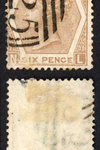 Malta SGZ62 6d Chestnut Plate 11 A25 cancel of Malta cat 38 pounds