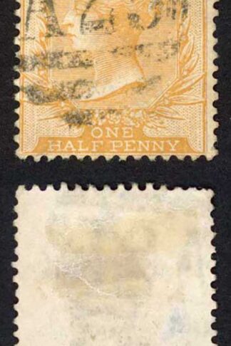 Malta SG18 1/2d Orange-Yellow Wmk CA Fine Used Cat 40 pounds