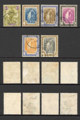 Malta SG123/138 Values to 10/- used Cat 297.80 pounds