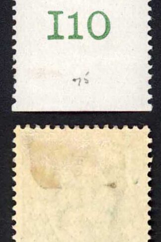 KEVII 1/2d Yellow-green I10 Co-extensive Rule Perf M/M