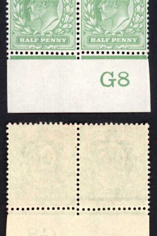 KEVII 1/2d Yellow-green G8 Co-extensive Rule Perf Type V2A U/M