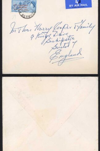 Bermuda Airmail commercial cover to England