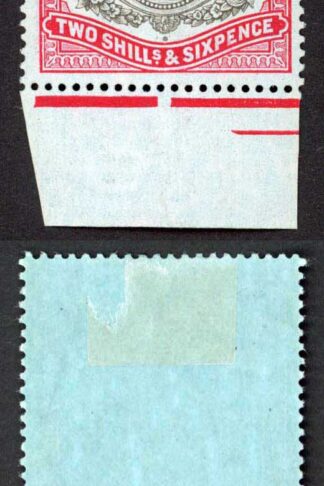 Bermuda SG52 2/6 Black and Red/blue Wmk Mult CA M/M Cat 40 pounds
