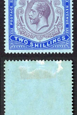 Bermuda SG88 2/- Purple and Bright Blue/pale Blue Wmk Script M/M Cat 50 pounds
