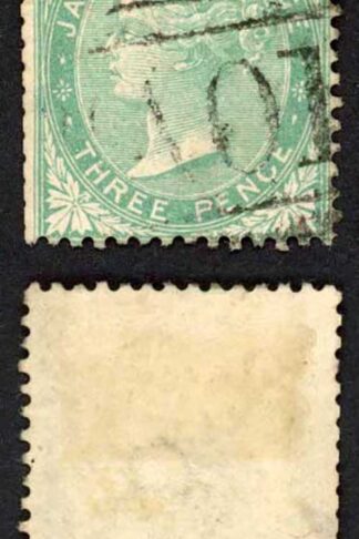 Jamaica SG3 3d Green Wmk Pineapple used Cat 26 pounds