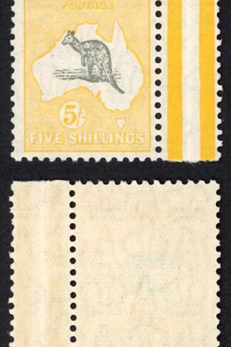 Australia SG111 5/- Grey and yellow Wmk 7 SUPERB FRESH U/M