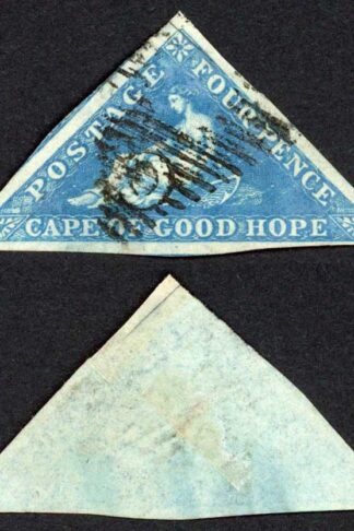 Cape of Good Hope SG2 4d Deep Blue on Blued Paper Cat from 325 Pounds