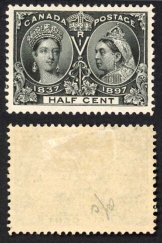 Canada SG121 1/2c Black 1897 Jubilee M/M Fresh Colour Cat 75 Pounds