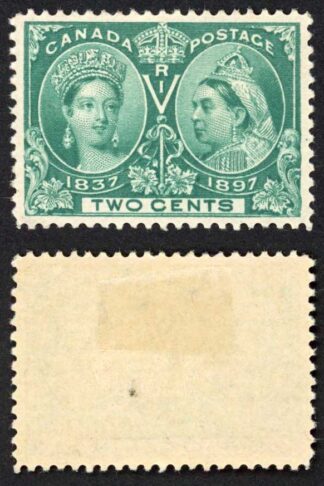 Canada SG124 2c Green 1897 Jubilee Fresh Colour M/M Cat 35 Pounds
