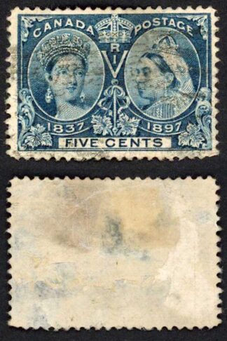 Canada SG127 5c Slate-blue 1897 Jubilee used (thin) Cat 28 Pounds