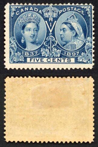 Canada SG128 5c Deep Blue 1897 Jubilee Fresh Colour M/M Cat 60 Pounds