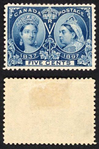Canada SG128 5c Deep Blue 1897 Jubilee Fresh Colour M/M Cat 60 Pounds