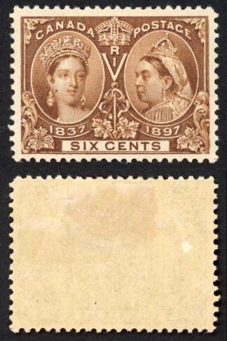 Canada SG129 6c Brown 1897 Jubilee Fresh Colour M/M Cat 140 Pounds