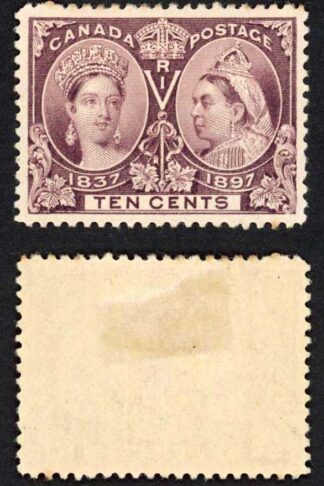 Canada SG131 10c Purple 1897 Jubilee Fresh Colour M/M Cat 100 Pounds