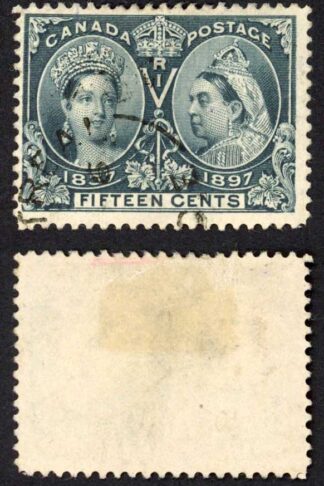 Canada SG132 15c Slate 1897 Jubilee Fresh Colour used Cat 120 Pounds