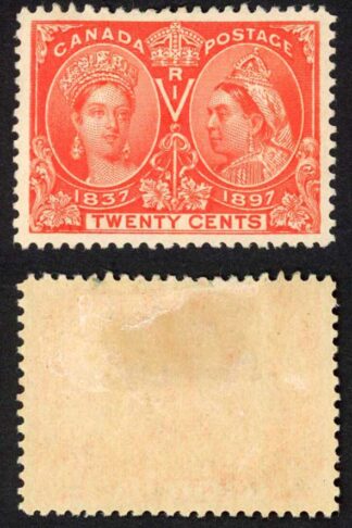 Canada SG133 20c Vermilion 1897 Jubilee Fresh Colour M/M Cat 140 Pounds