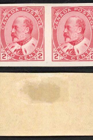 Canada SG177a KEVII 2c Pale rose-caeminr IMPERF PAIR Fresh Colour M/M Cat 30 Po