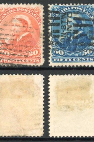 Canada SG115/6 1893 Set of Two Fresh Colour Cat 135 Pounds