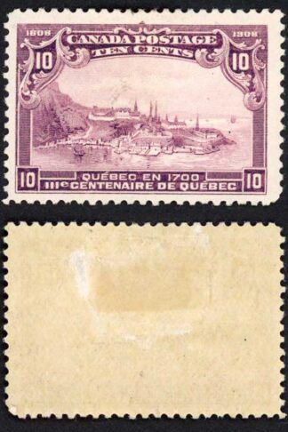 Canada SG193 10c Violet Fresh Colour M/M (Gum thin) Cat 110 Pounds