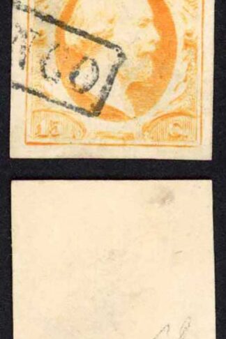 Netherland SG3b 15c yellow orange SUPERB used with big margins Cat 190+++