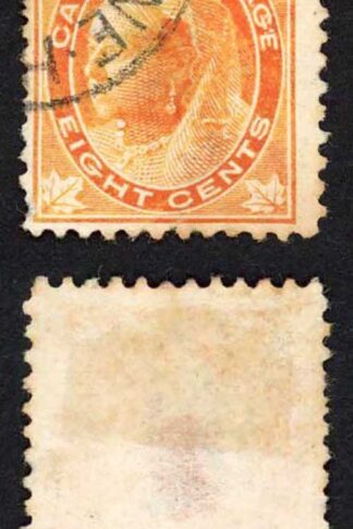 Canada SG148 8c Orange Fresh Colour Fine Used (Thin) Cat 18 Pounds