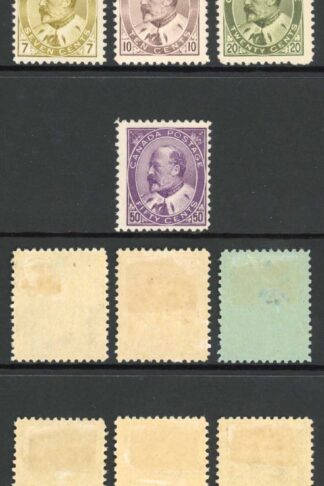 Canada SG173/87 KEVII Set of 7 Fresh Colour M/M Cat 1100 Pounds