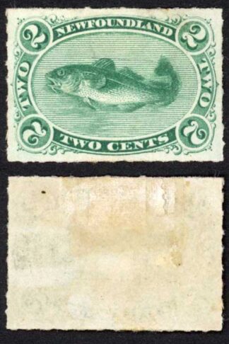 Newfoundland SG41 2c Bluish green Roul 8 Fresh Colour M/M Cat 170 pounds