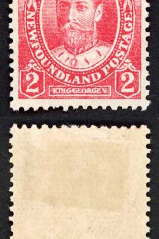 Newfoundland SG118a 2c Rose-red Blurred Impression Fresh Colour M/M Cat 17 poun