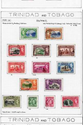 Trinidad and Tobago KGVI Fine Used Collection Cat 127.45 Pounds