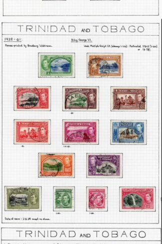Trinidad and Tobago KGVI Fine Used Collection Cat 127.45 Pounds