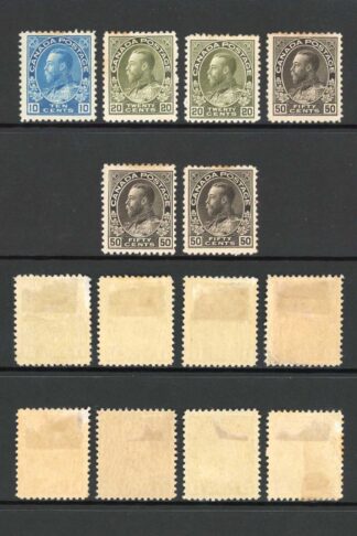 Canada Selection (small faults mainly tone spots) Fresh Colours M/M Cat 380+