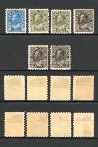 Canada Selection (small faults mainly tone spots) Fresh Colours M/M Cat 380+