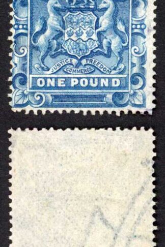 Rhodesia SG10 One Pound Deep Blue Wmked Fresh Colour possible fiscal use