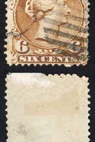 Canada SG60 6c Yellow-brown Thicker paper Fresh Colour Cat 70 pounds