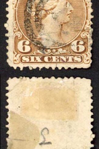Canada SG60 6c Yellow-brown Thicker paper Fresh Colour Cat 70 pounds