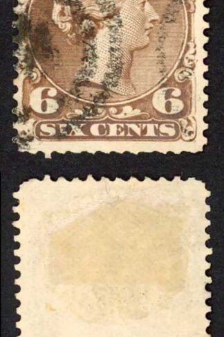 Canada SG60 6c Yellow-brown Thicker paper Fresh Colour Cat 70 pounds