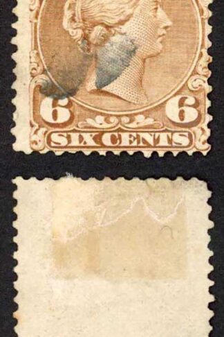 Canada SG60 6c Yellow-brown Thicker paper Fresh Colour Cat 70 pounds