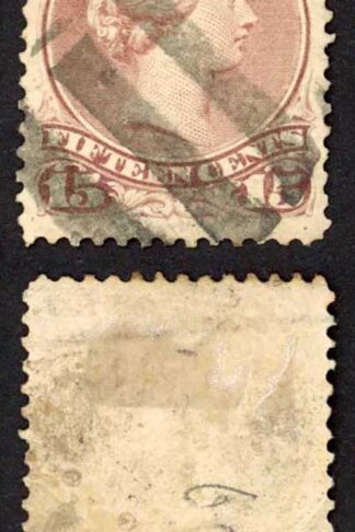 Canada SG61a 15c Pale Reddish Purple Thicker paper Cat 65 pounds