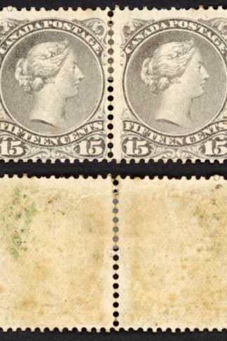Canada SG61c 15c Dull Grey Purple Thicker paper M/M Cat 650 pounds