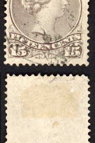 Canada SG61b 15c Dull Violet Grey Thicker paper M/M Cat 500 pounds